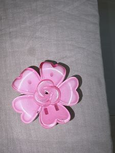 Cute Pink Flower Hair Clip