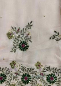 Elegant Peach Kurta Set with Embellishments