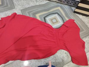 Chic Red Button-Down Midi Dress