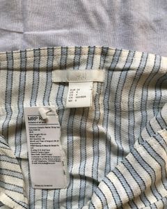 H&amp;M Blue And White Striped Top