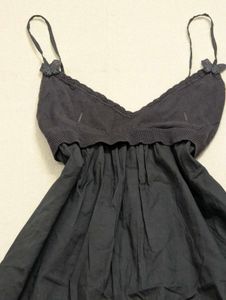 Y2K Grunge Coquette Midi Dress 🖤 Black Lace Bow