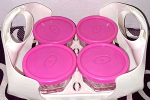 Pink &amp; White Tiffin Box