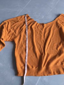 Orange Casual Long Sleeve Top