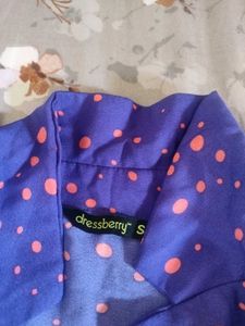 Purple Polka Dot Midi Dress