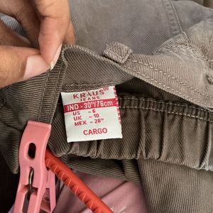 Oyster Brown Cargo Pants