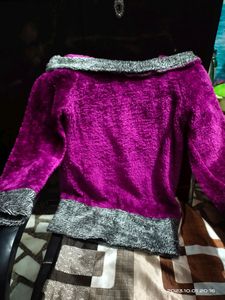 Fuzzy Purple Sweater