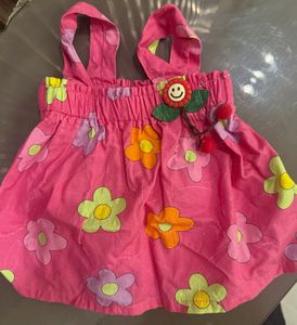 Cute Pink Floral Baby Dress