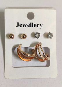 Chic Earring Set - Rose Gold & Crystal