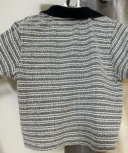 Classic Black and White Striped Top