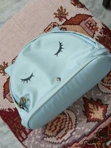 Cute Light Blue Cosmetic Pouch