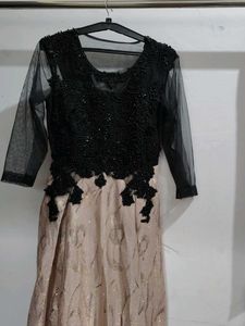 Elegant Black Beaded Ethnic Gown