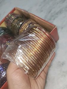 Set of Colorful Indian Glass Bangles
