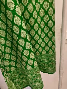 Green Printed Kurta M