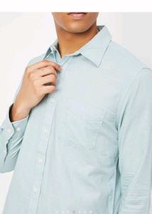 John Navy Slim Fit Men's Shirt