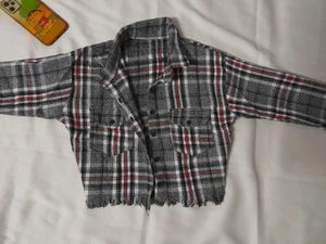 Crop Wooley Shirt For Winters