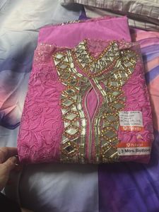 Beautiful Pink Embellished Kurta Set