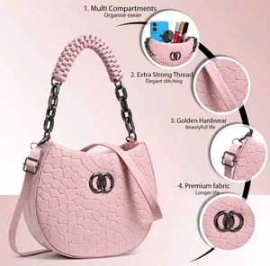 ✨🤌 Luxury Chic Pink Embossed Crossbody Bag