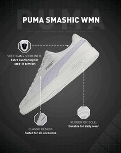💜Puma White Claasic Sneakers Lavender