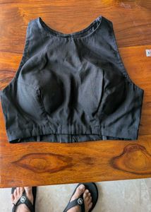 Elegant Black Sleeveless Blouse