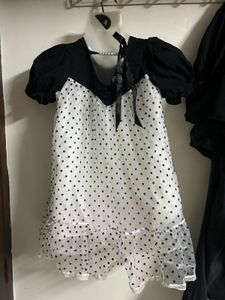 Chic Polka Dot Mesh Dress