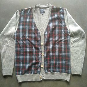 Checked Pattern Cardigan