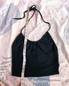 Stylish Black Halter Top