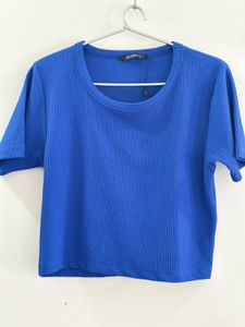 Zudio Branded Blue Crop Top
