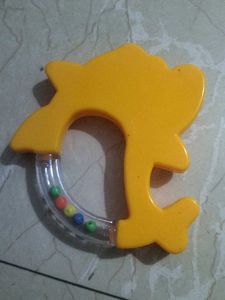 Yellow Dolphin Rattle Toy