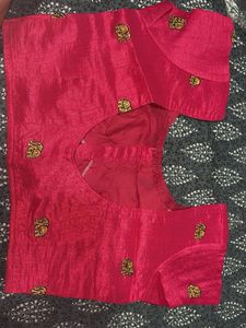AQUA TURTOISE &amp; RANI PINK  EMBROIDERED
