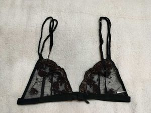 Designer Sheer Beaded Triangle Bra.. New