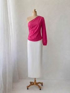 Chic One-Shoulder Ruched Top