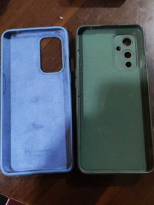 OnePlus Phone Case - Blue Silicone &amp; Green Cas