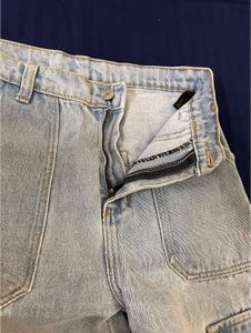 Light Wash Cargo Jeans