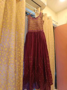 New/Unused Magenta Ethnic Gown Dress