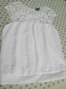 Korean White Blousson Top