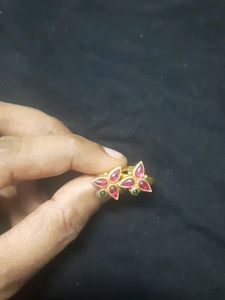 New 92.5 Gold Plated Ruby Silver Rings Or Toe