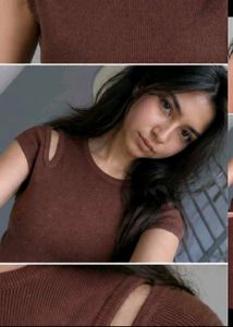 Stylish Brown Cut-Out Tank Top🤎