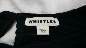 Whistles Black Sleeveless Pleated Dress