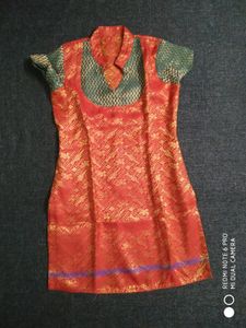 Zari Kurti Red & Green