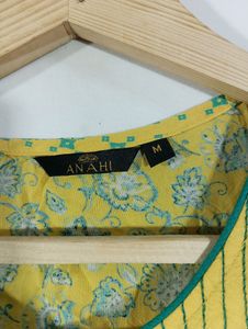 Yellow Printed Casual Kurta (Women)