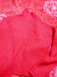 Red Knit Cardigan