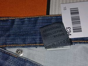 Striped Denim Jeans