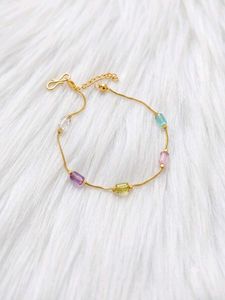 Colorful Beaded Gold Bracelet