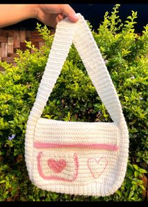 price dropped Crochet Shoulder Bag/ Messenger Bag