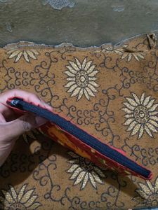 Handmade Embroidered Elephant Pouch