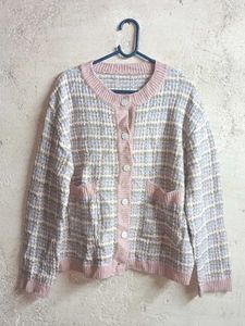 PLUS SIZE Chic Plaid Knit Cardigan Sweater