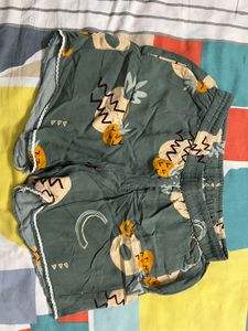Cute Pineapple Print Shorts