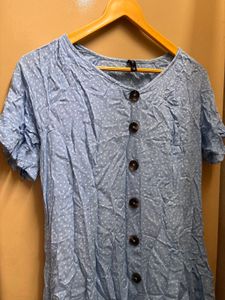 Light Blue Polka Dot Dress