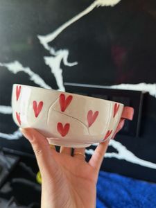 Cute Heart Bow Ceramic Bowl