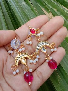 rajputi Designer Chandbali Earrings